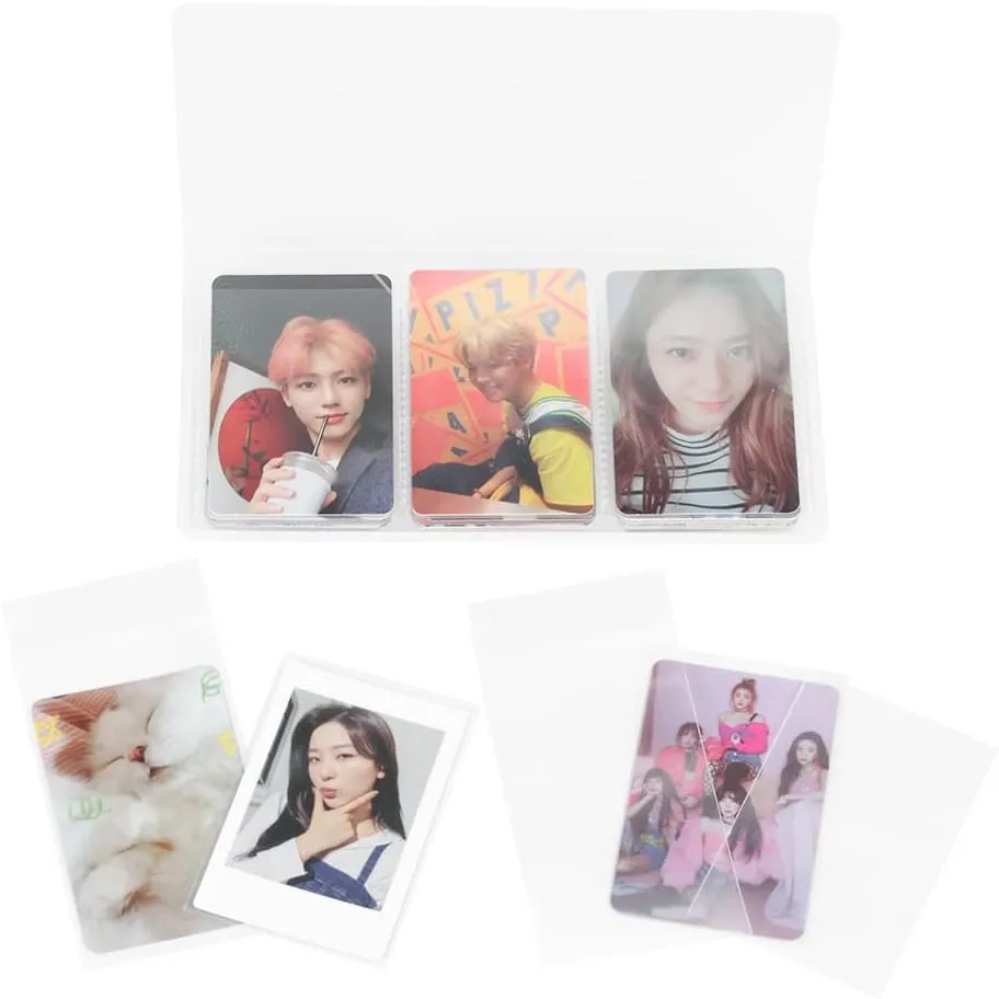 200 Micron Kpop Photocard Sleeves 59x90mm, 100 Packs