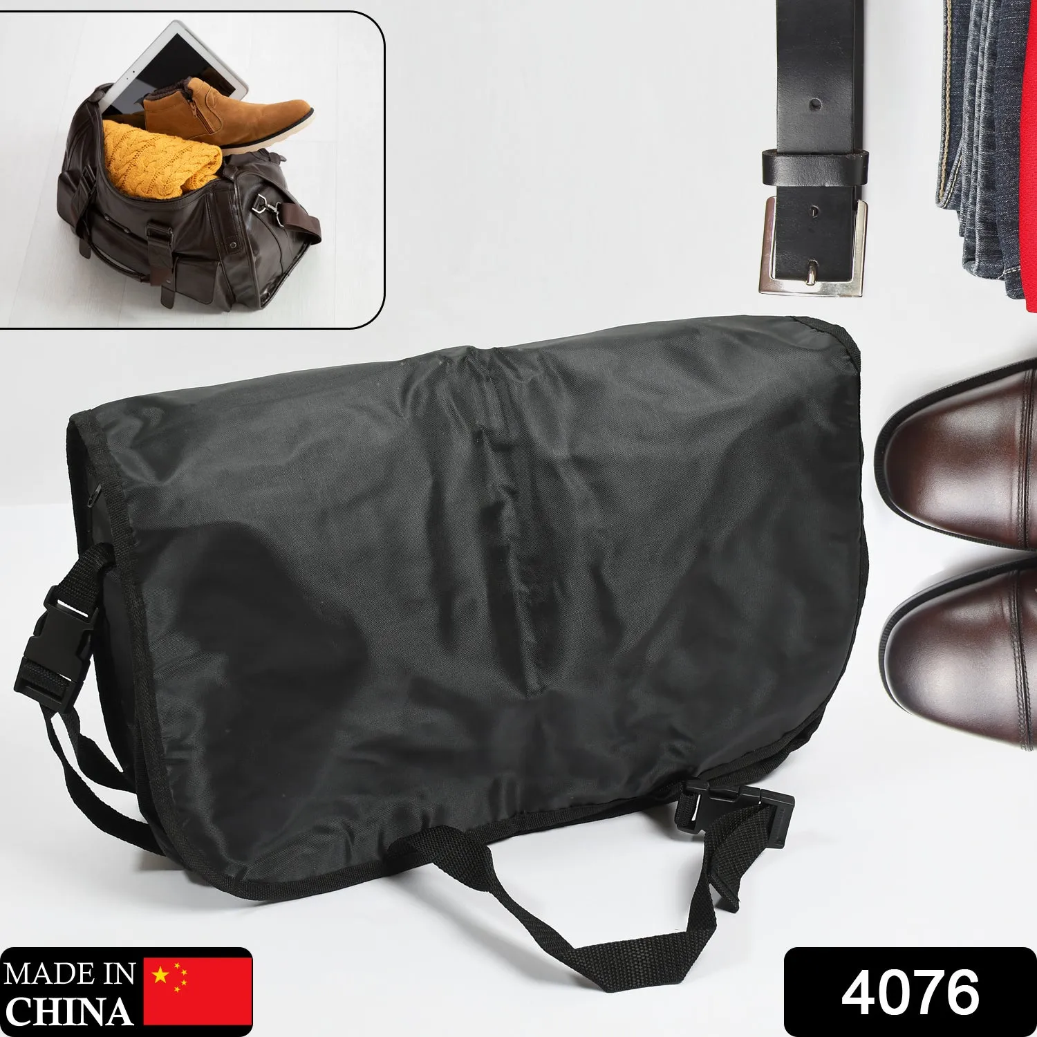 4076 Travelling Bag High Material Storage Bag With Zip  For Home & Travelling Use Bag