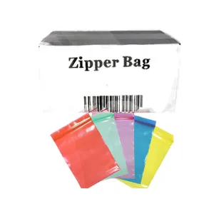 5 x Zipper Branded  30mm x 30mm White Leaf Bags