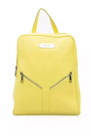 Baldinini Trend Sunshine Yellow Leather Backpack