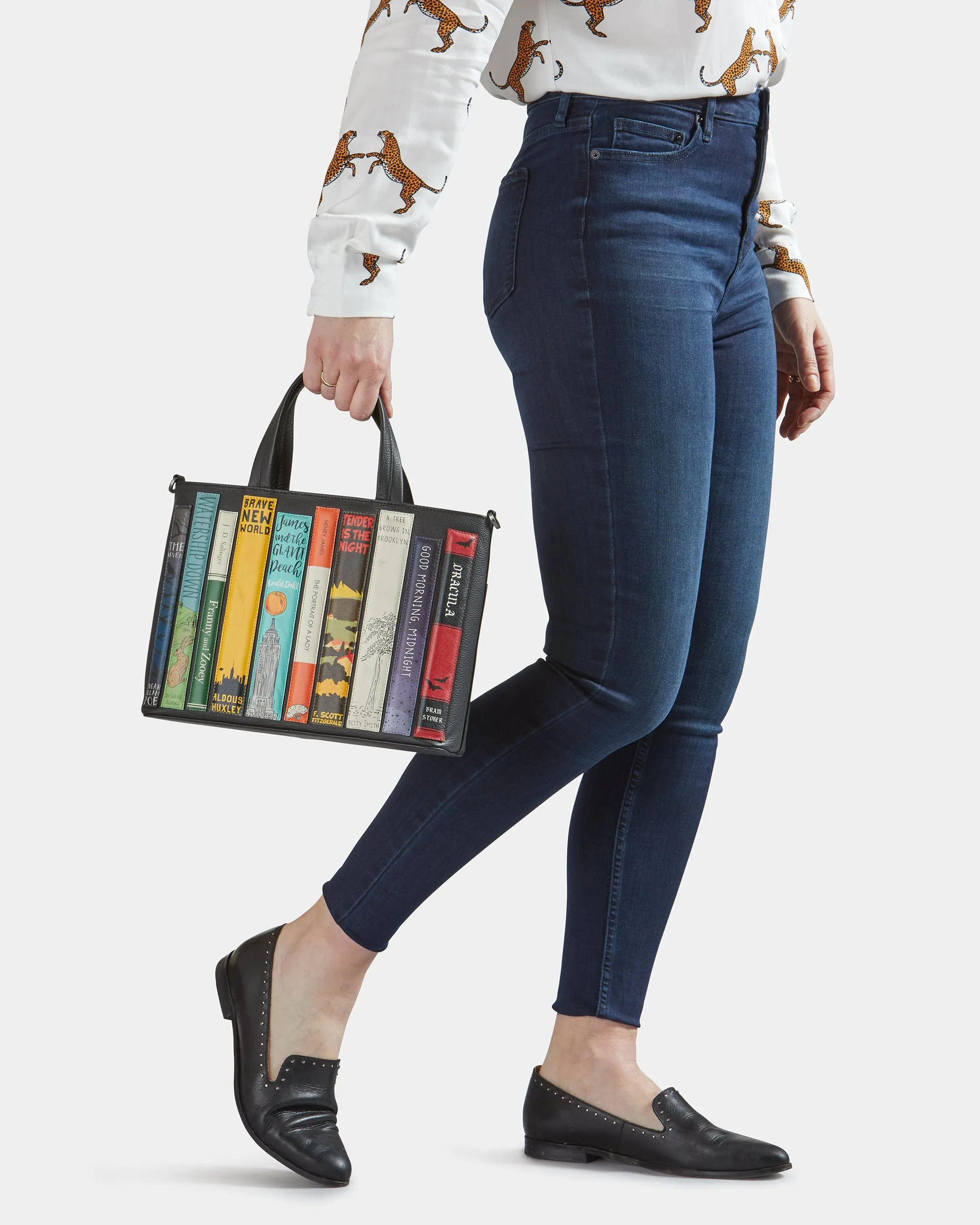 Bookworm Black Leather Multiway Grab Bag