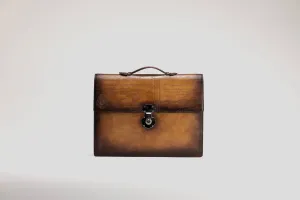 Briefcase - Parchment Patina Brown