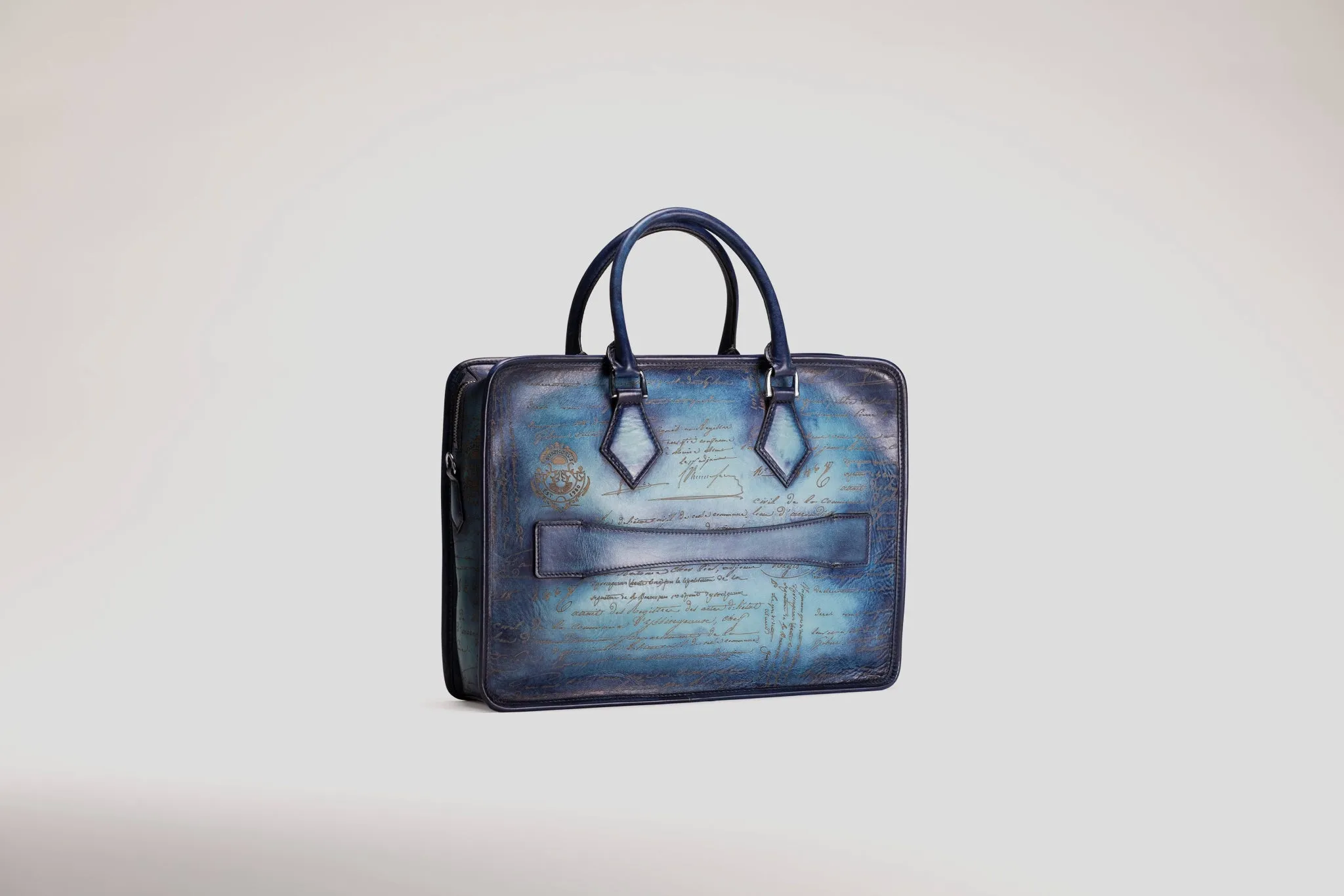 Briefcase - Parchment Patina Sky Blue