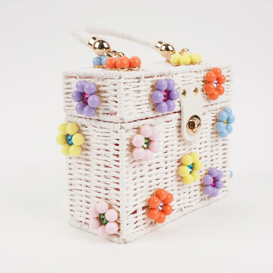 Candy Tote Daisy Bag - White