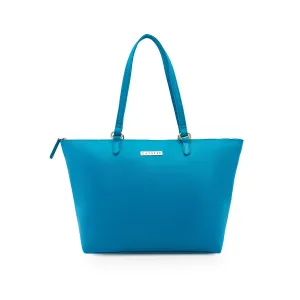 Caprese Ivy Tote Bag, Large-Aqua | Stylish Handbag for Women | Spacious, Versatile Office & Daily Essentials Tote | Top Zip Closure