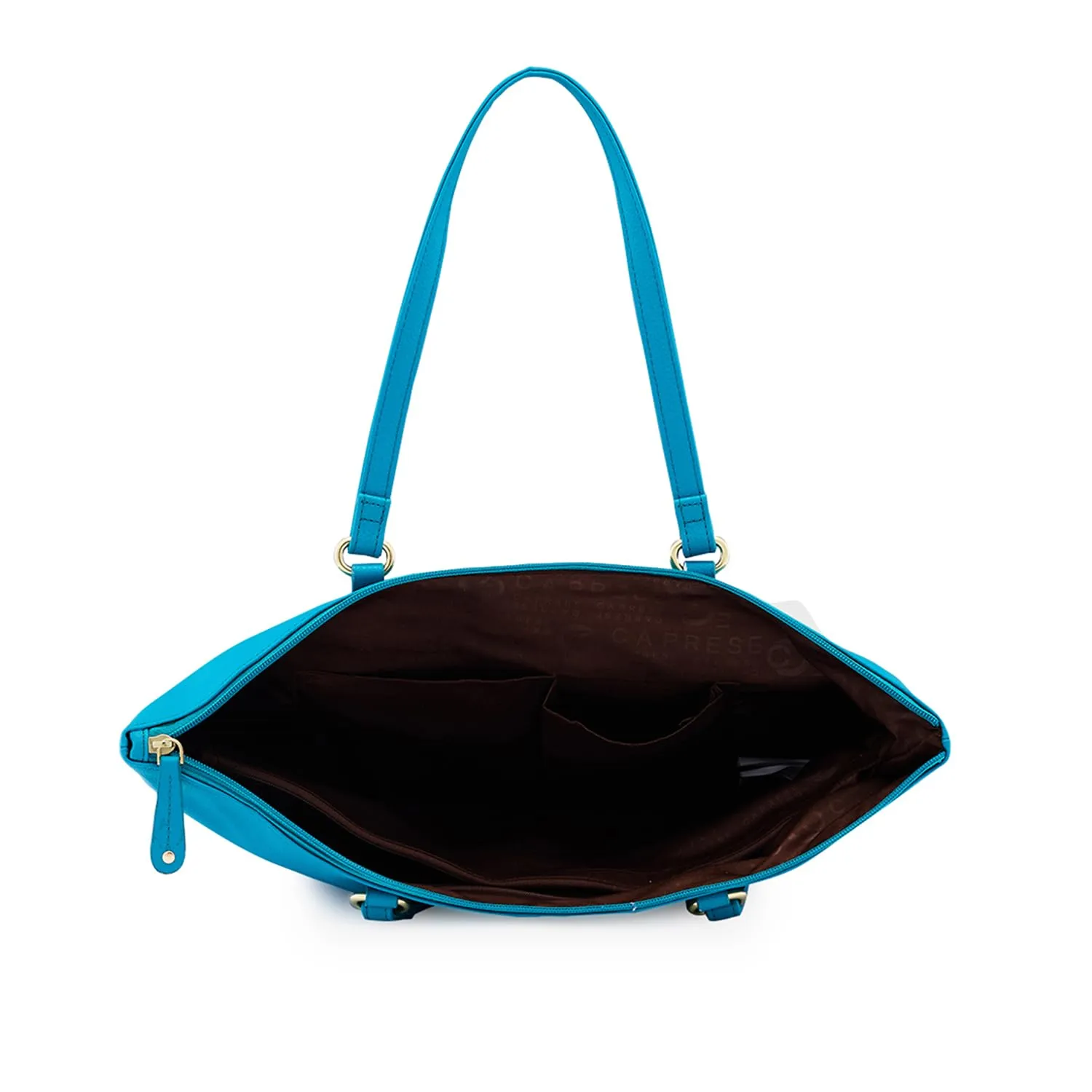 Caprese Ivy Tote Bag, Large-Aqua | Stylish Handbag for Women | Spacious, Versatile Office & Daily Essentials Tote | Top Zip Closure