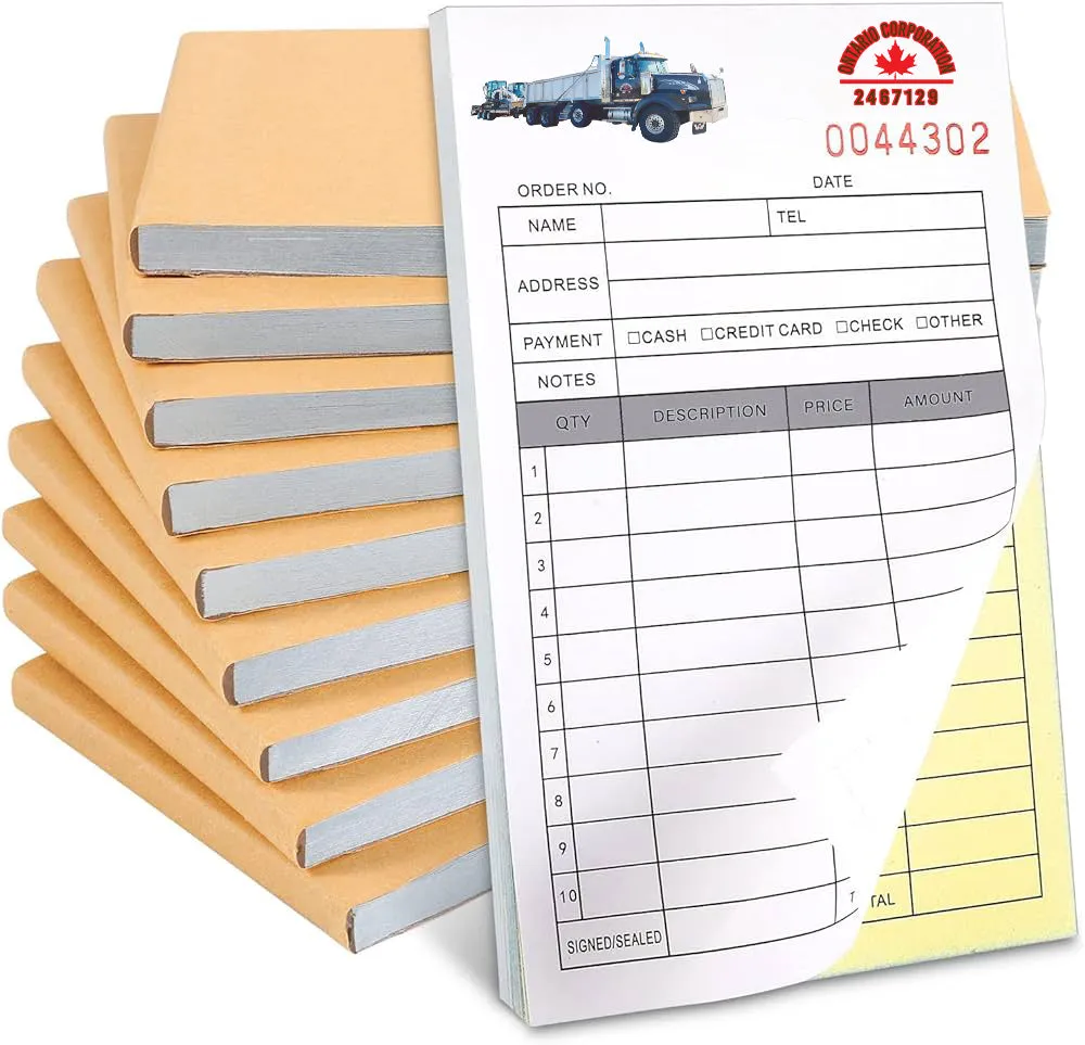 Carbonless Sales Invoice Form Books for Small Business – 100 Books with 5,000 Numbers