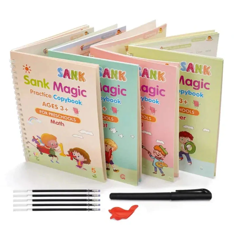 Child Practice Magic Book ( Pack of 4pcs ) with 10 refill