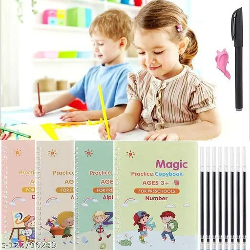 Child Practice Magic Book ( Pack of 4pcs ) with 10 refill