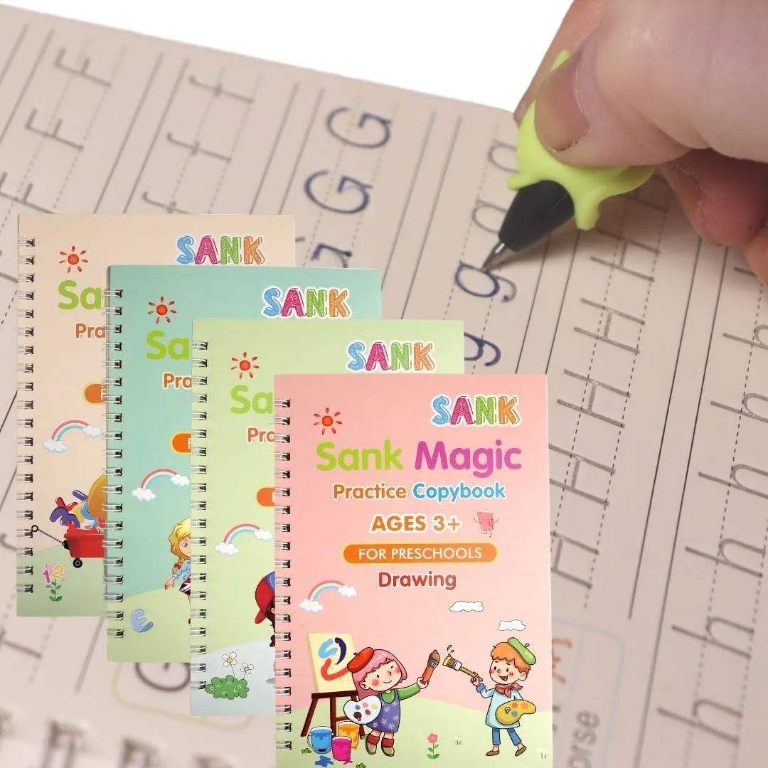 Child Practice Magic Book ( Pack of 4pcs ) with 10 refill