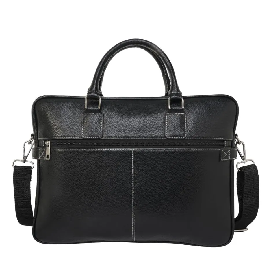 CIMONI Laptop Shoulder Messenger Office Briefcase Bag (Textured Black)