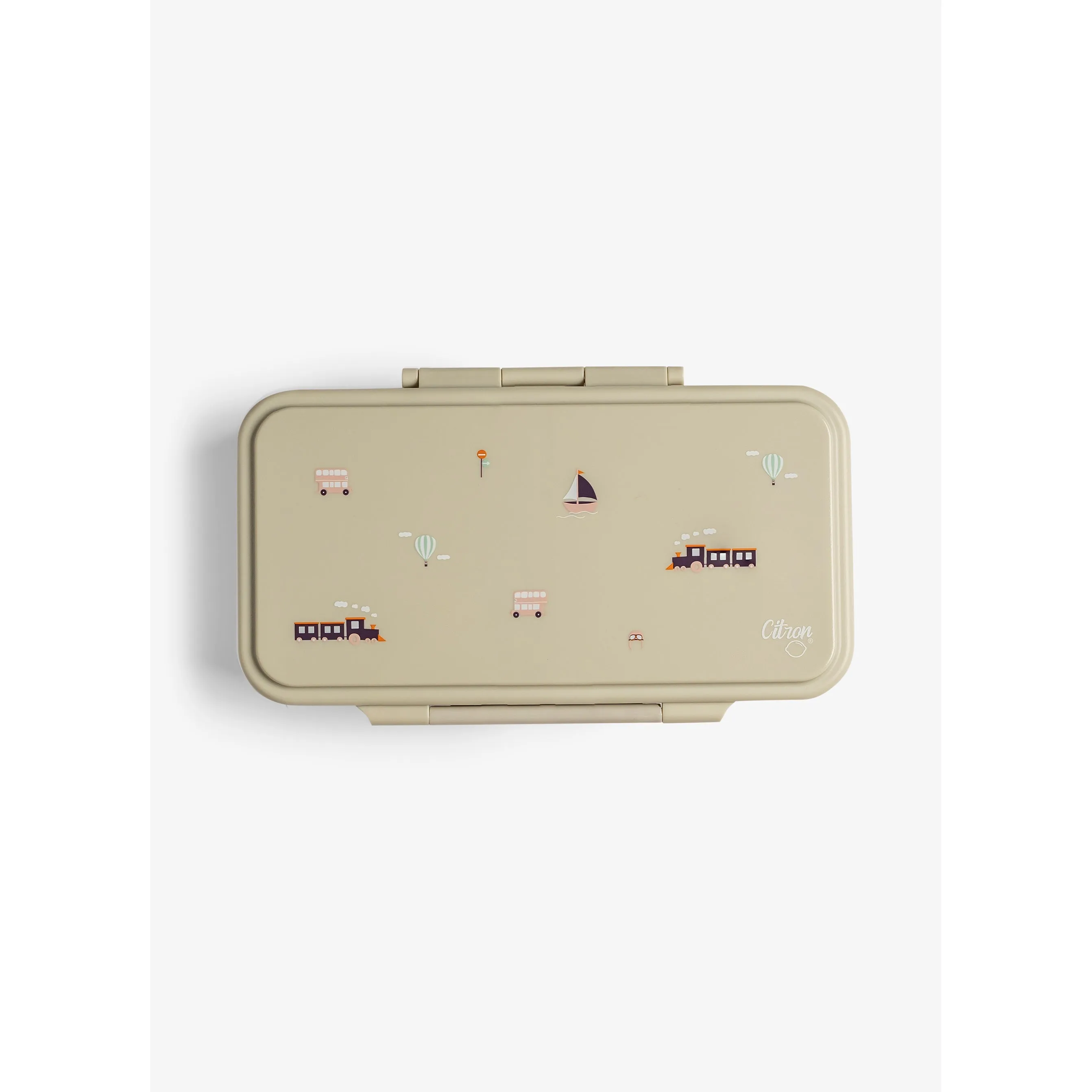 Citron Rectangle Lunchbox - Vehicles