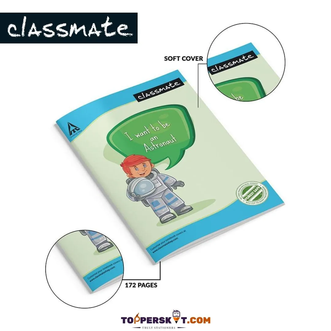 Classmate 3 in 1  Notebook - 172 pages (Pack Of 1)