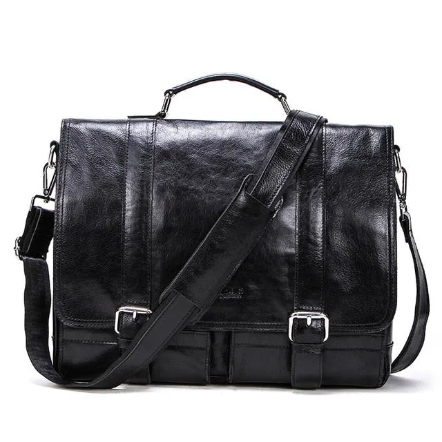 Debonair Genuine Leather Briefcase Carrying Bag