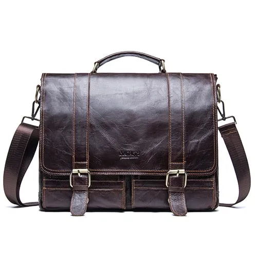 Debonair Genuine Leather Briefcase Carrying Bag