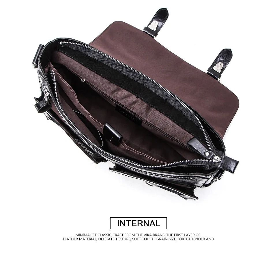 Debonair Genuine Leather Briefcase Carrying Bag