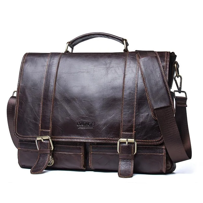 Debonair Genuine Leather Briefcase Carrying Bag