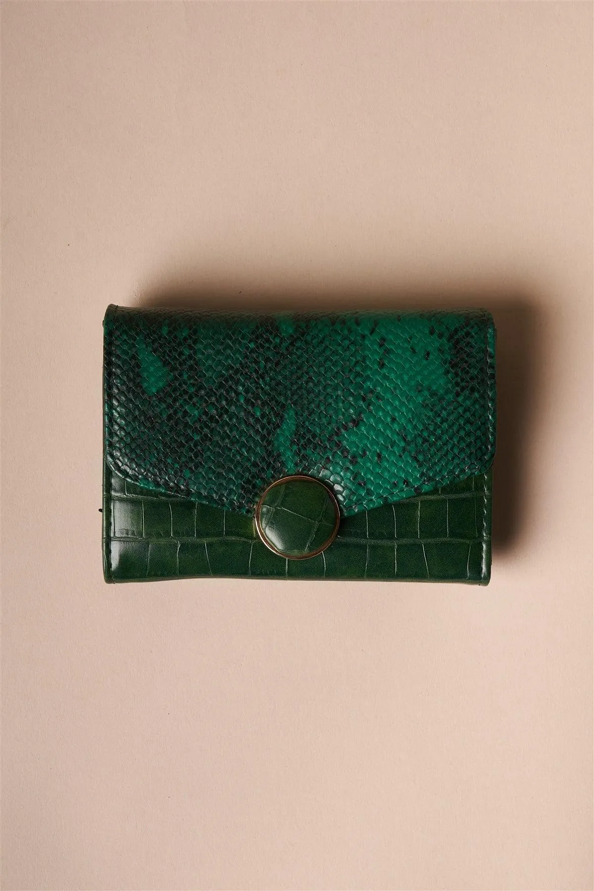 Deep Green Snake Python Three Way Wallet /3 Pieces