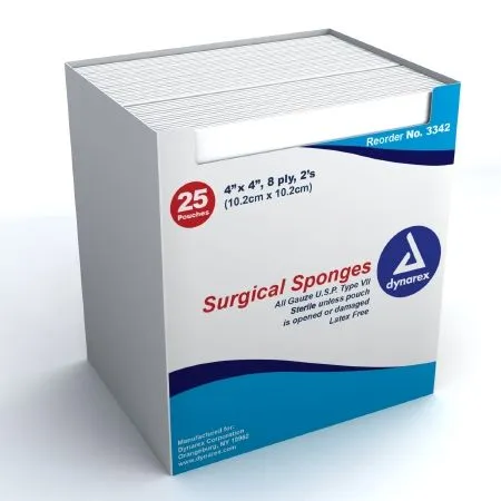 Dynarex 3342 Gauze Sponge Box of 25