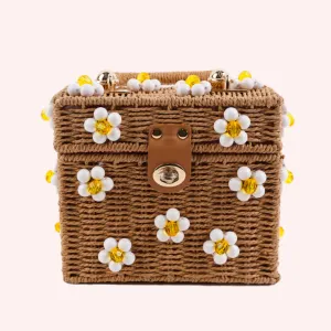 Endless Summer Daisy Bag - Tan/White