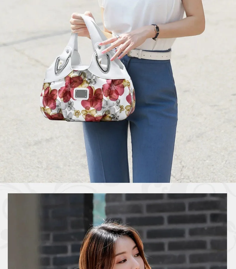 Ethnic Style K-style Spring/Summer Middle-Aged Printing Color Contrast Women's Bag