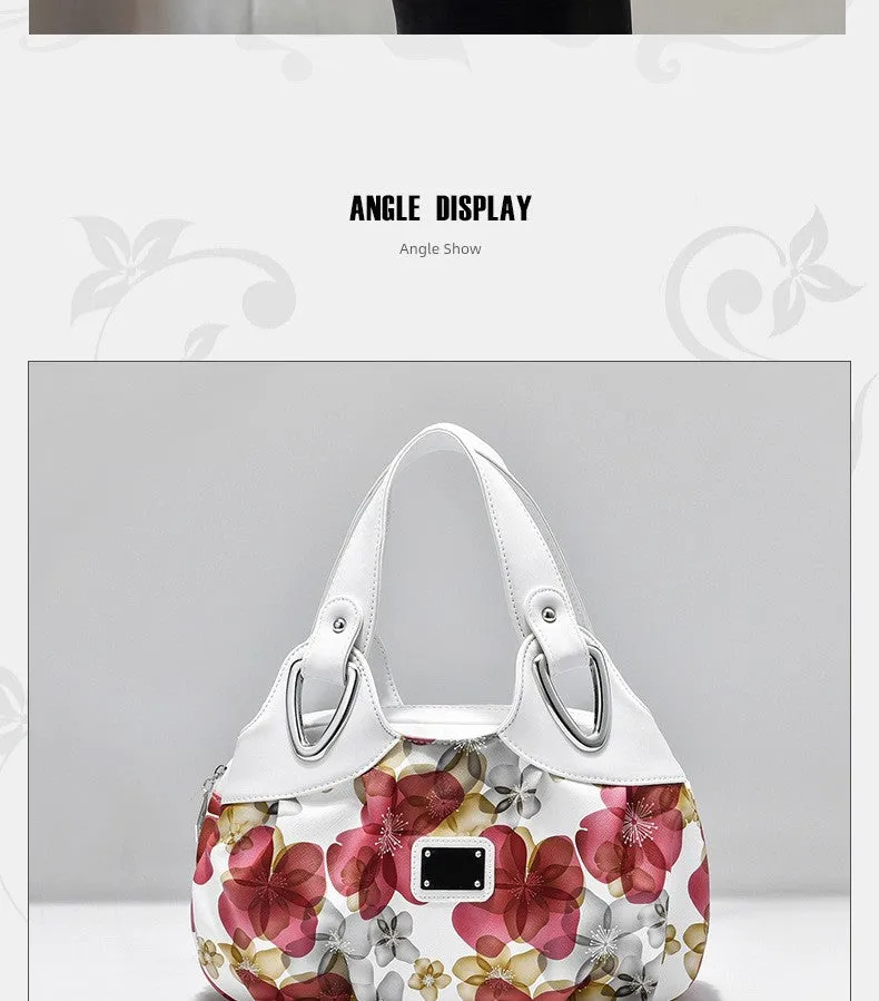 Ethnic Style K-style Spring/Summer Middle-Aged Printing Color Contrast Women's Bag