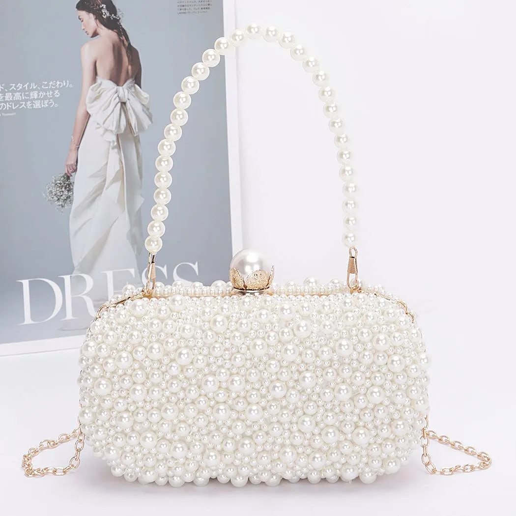 Faux Pearl Handmade Party Clutch