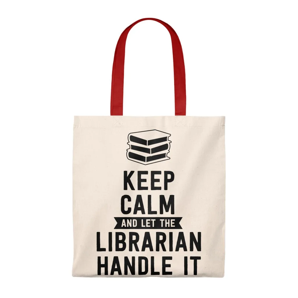 Let The Librarian Handle It Canvas Tote Bag - Vintage style