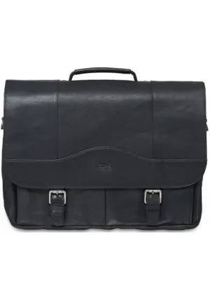 Mancini Leather Porthole briefcase for 15.6” Laptop / Tablet