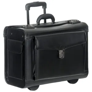 Mancini Simulated Leather Wheeled Catalog Case