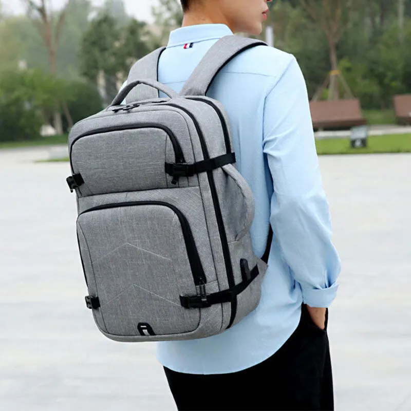 Men Large Capacity Waterproof USB Charging 16 Inch Laptop Bag Business Outdoor Handbag Backpack