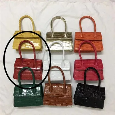 Mini Small Square bag 2020 Fashion New Quality PU Leather Women's Handbag Crocodile pattern Chain Shoulder Messenger Bags