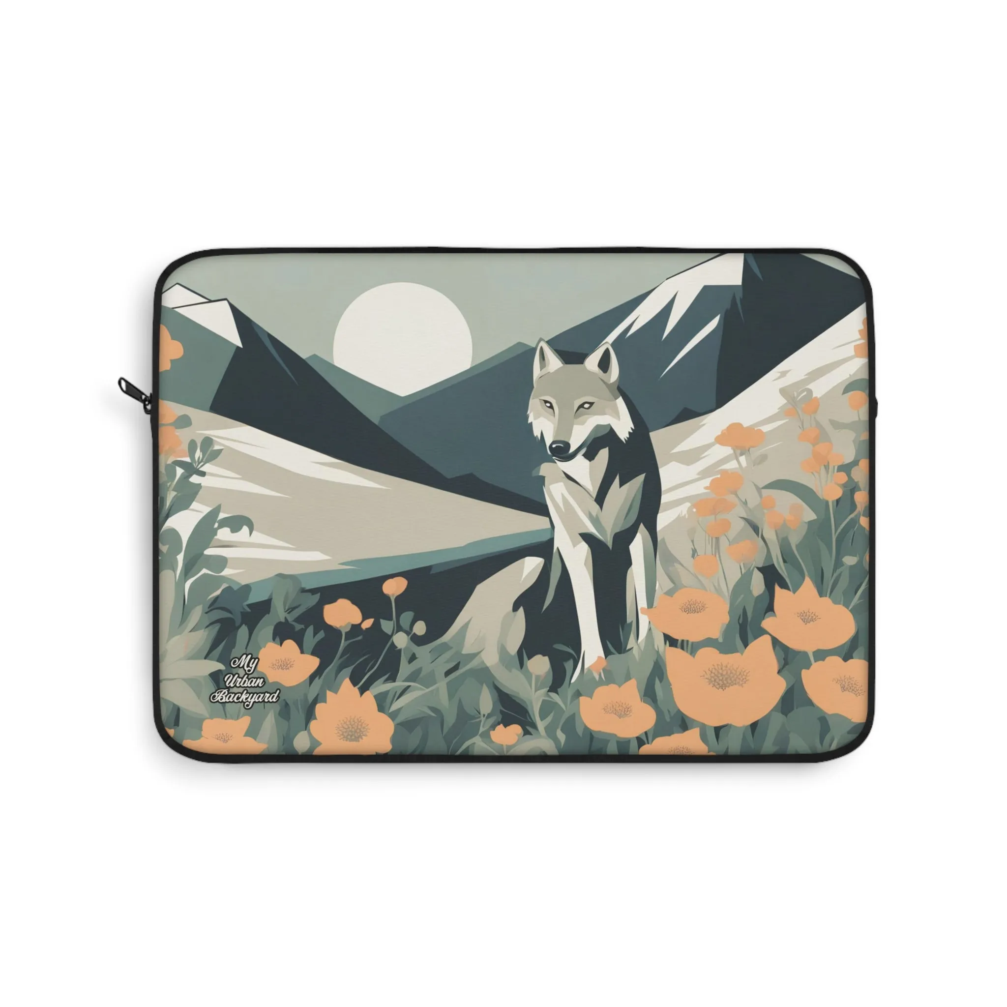 Mountain Wolf, Laptop Carrying Case, Top Loading Sleeve for School or Work