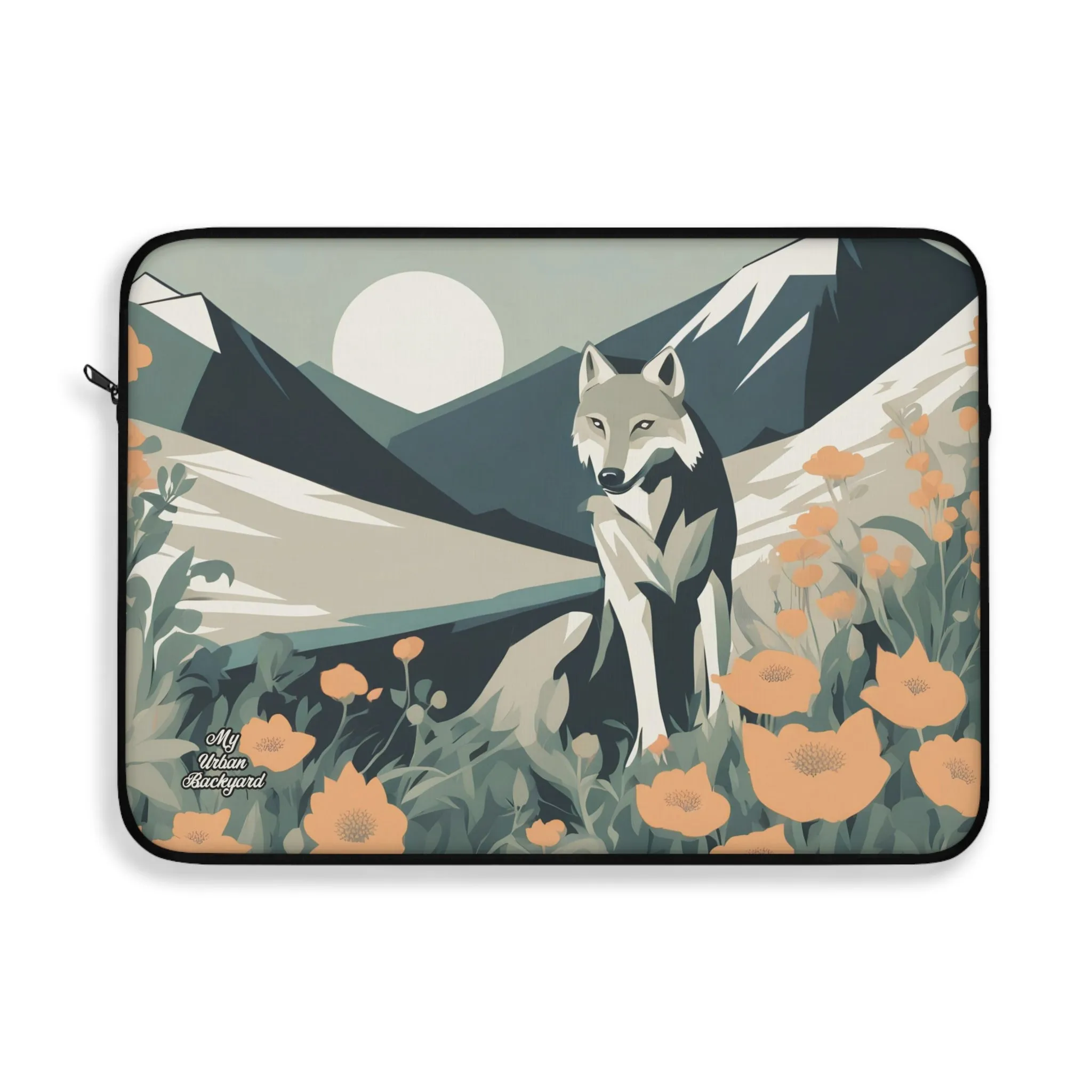 Mountain Wolf, Laptop Carrying Case, Top Loading Sleeve for School or Work