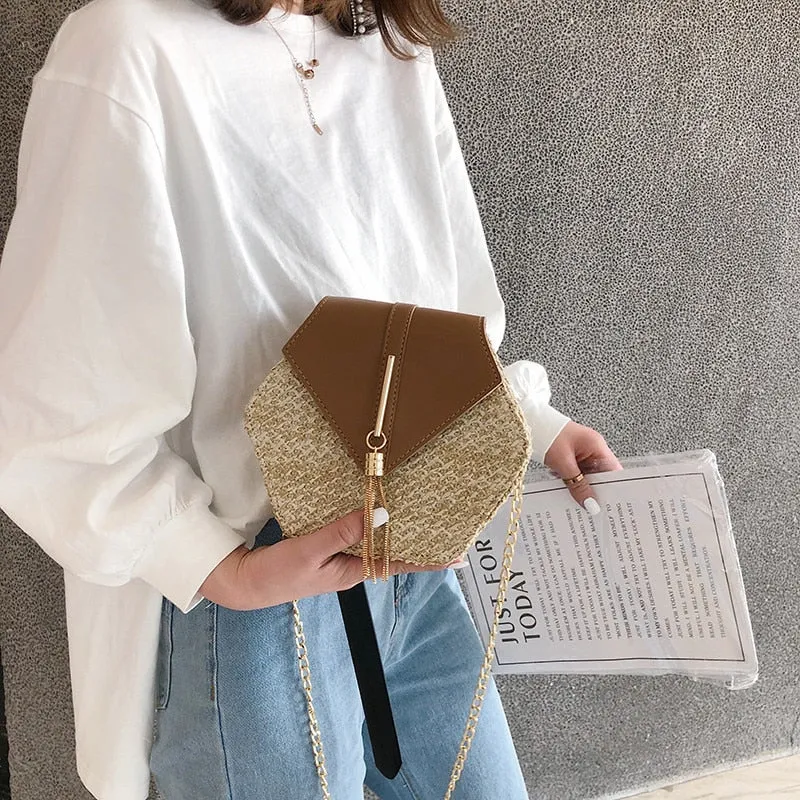 Mulit Style Straw leather Bohemian Shoulder Bag