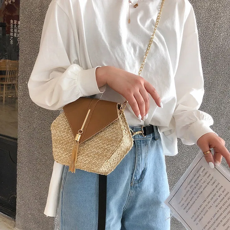 Mulit Style Straw leather Bohemian Shoulder Bag