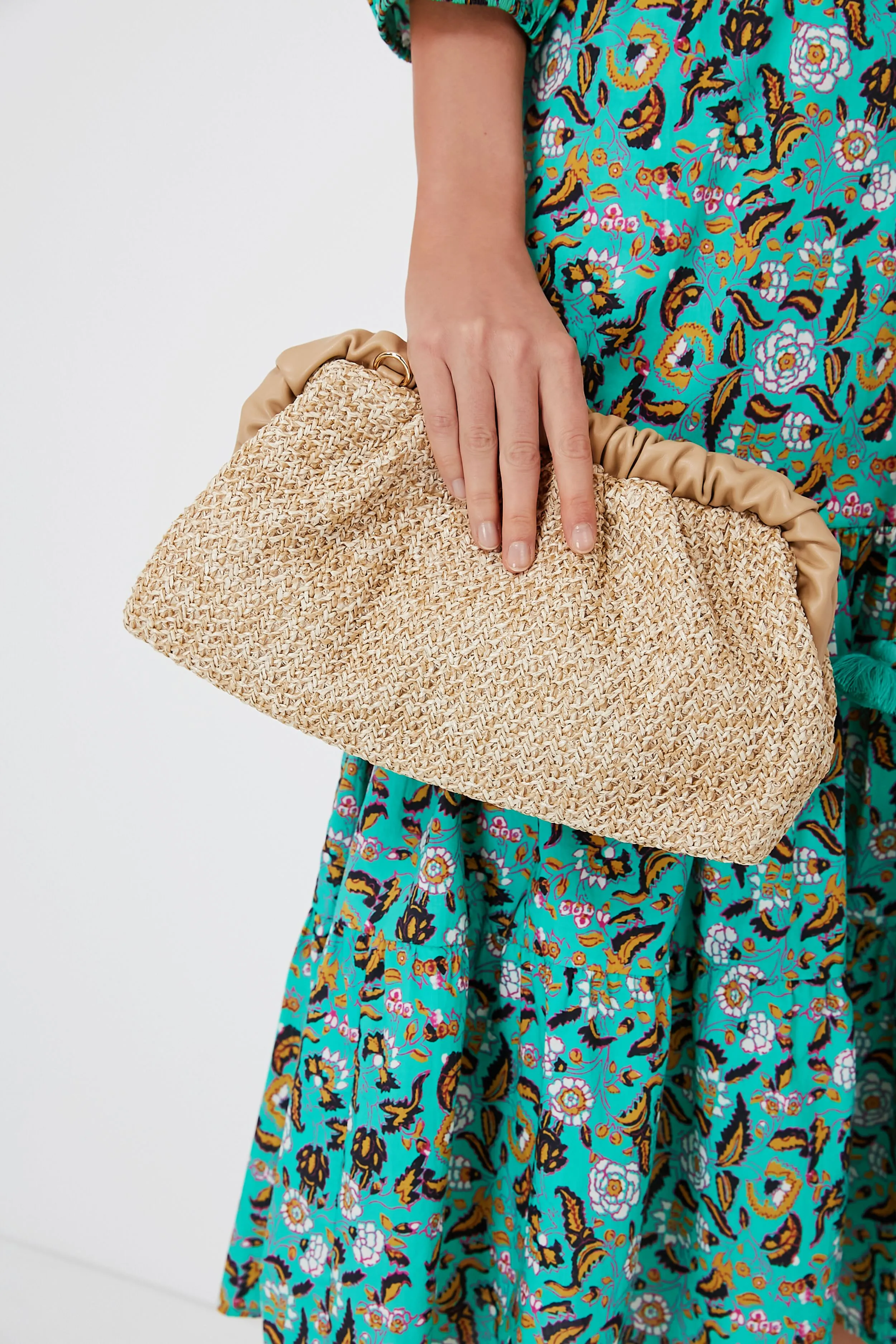 Natural Straw Delvina Clutch