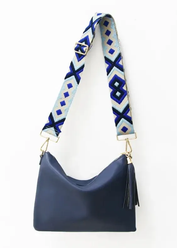 Navy Crossbody Bag with Camera Strap