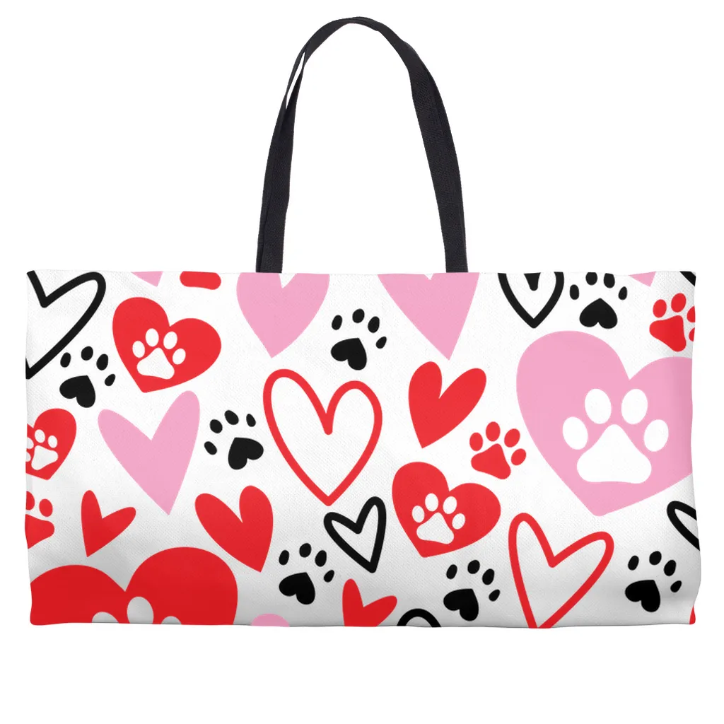 Paw Heart Weekender Tote