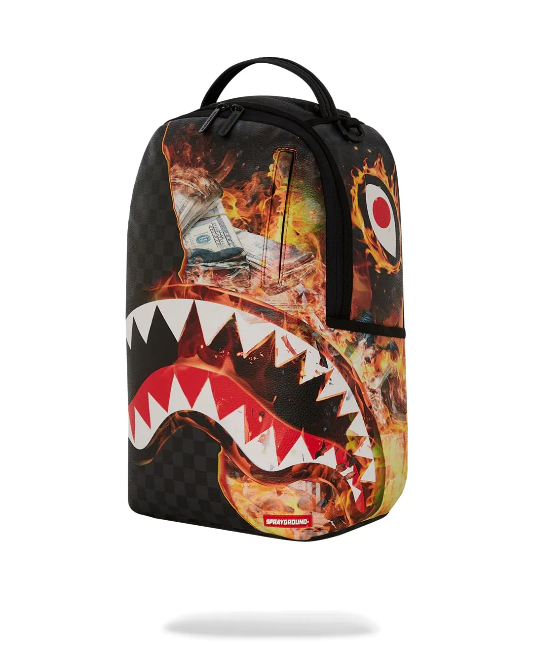 Sprayground Shark Fire Check DLXSV Backpack B6358