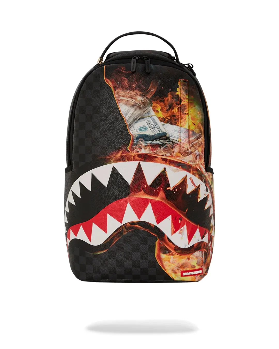 Sprayground Shark Fire Check DLXSV Backpack B6358