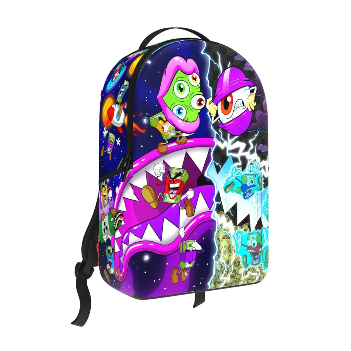 Sprayground Split Money Boys Crazy Eyes DLX Backpack B6170