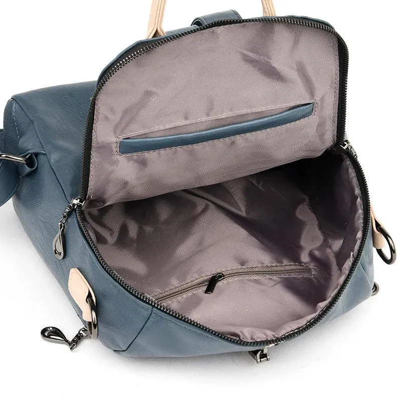 Stylish High-Quality Soft Leather Women's Backpack