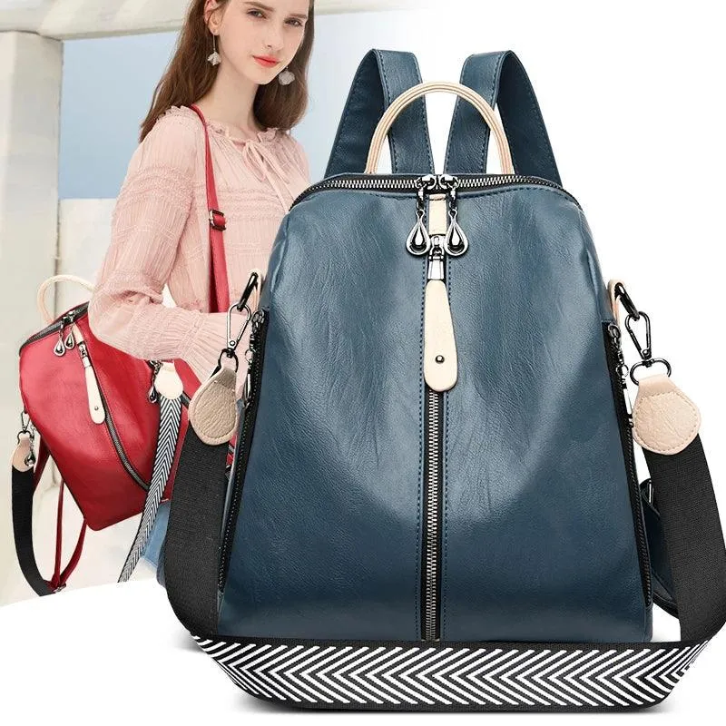 Stylish High-Quality Soft Leather Women's Backpack