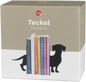 Techel Dog Black Metal Bookends