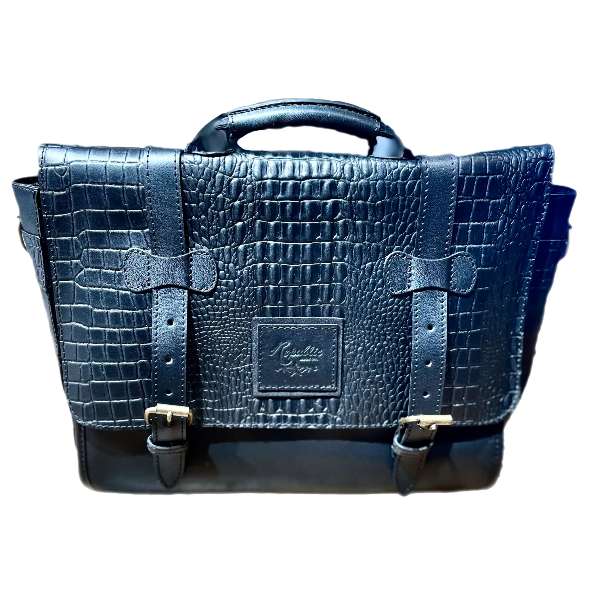 Texas Briefcase - Black Gator