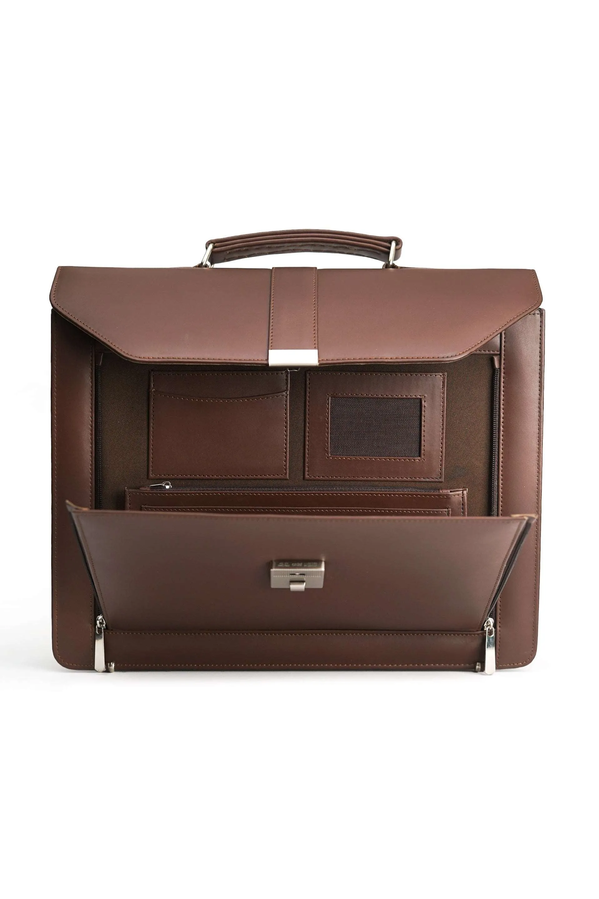 The Executive Leather Briefcase Office Bag With Laptop Compartment