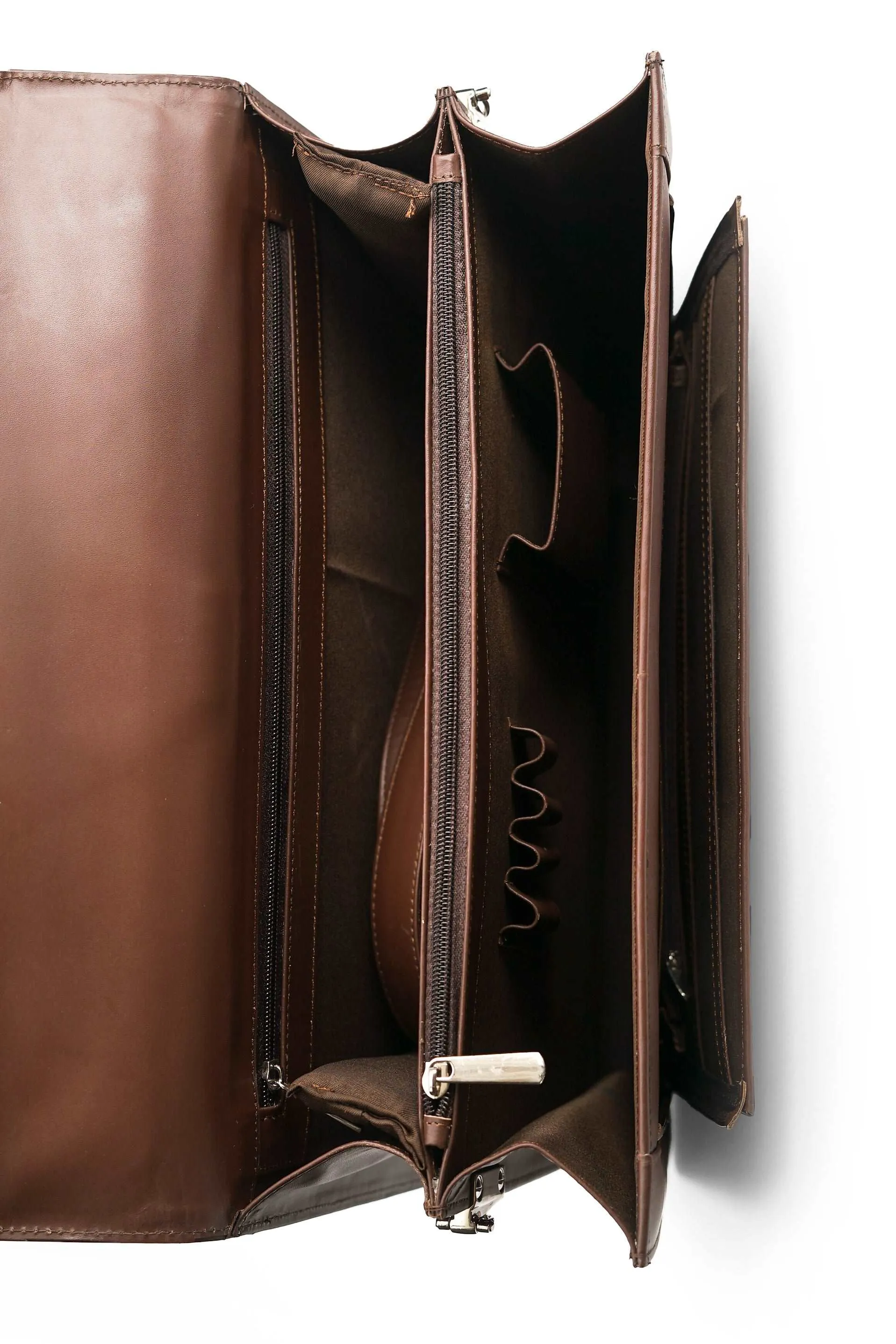 The Executive Leather Briefcase Office Bag With Laptop Compartment