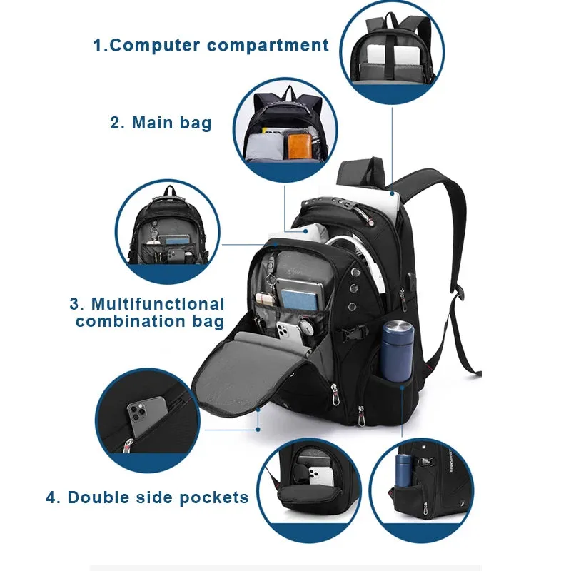 Waterproof Laptop Backpack with USB Port