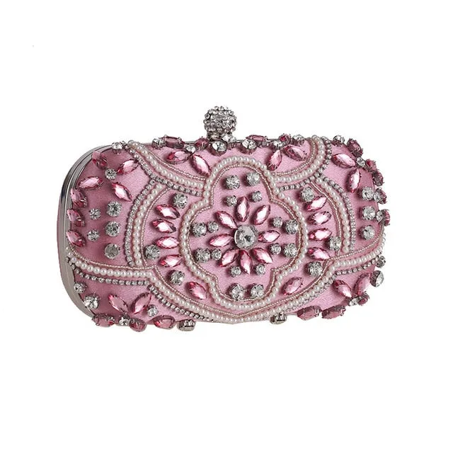 Women's Evening Clutch Bag Bridal Purse Luxury Wedding Clutch for Special Events Exquisite Crystal Ladies Party Handbags